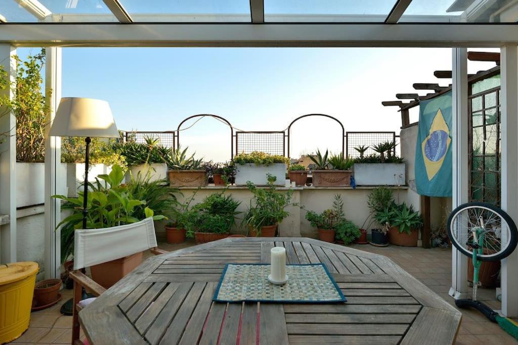 Ferienwohnung Super Sunny Penthouse With Terrace Rom Exterior foto